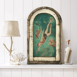 Swimming Wall Art Bathroom Decor