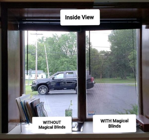 1 Way Vision Horizontal Blinds Applies To Exterior