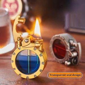 Vintage Trench Transparent Kerosene Antique Steampunk Lighter