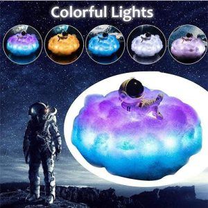 Led Colorful Cloud Astronaut Lamp Night Light For Kids