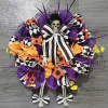 Halloween Purple Skull Wreath