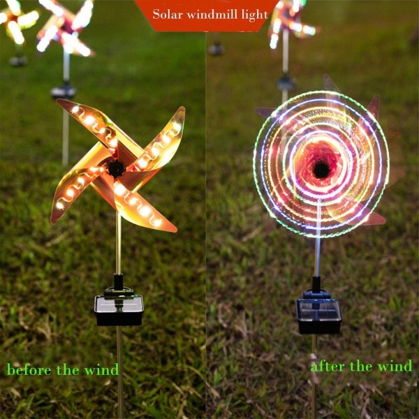 Early Christmas Solar Power Windmill Light Outdoor Garden Decoration