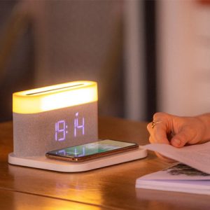 3 In 1 Wireless Charger Alarm Clock And Adjustable Night Light