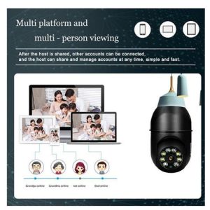 5G Wifi E27 Bulb Surveillance Camera Night Vision