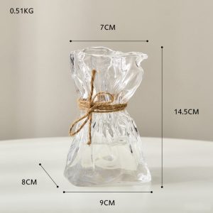 Glass Vase = Home Decoration L Dried Flower Vase