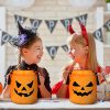 Pumpglow Halloween Pumpkin Buckets With Led Lights