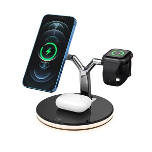 3 In 1 Magnetic Wireless Charger 15W Fast Charging Station For Magsafe Chargers