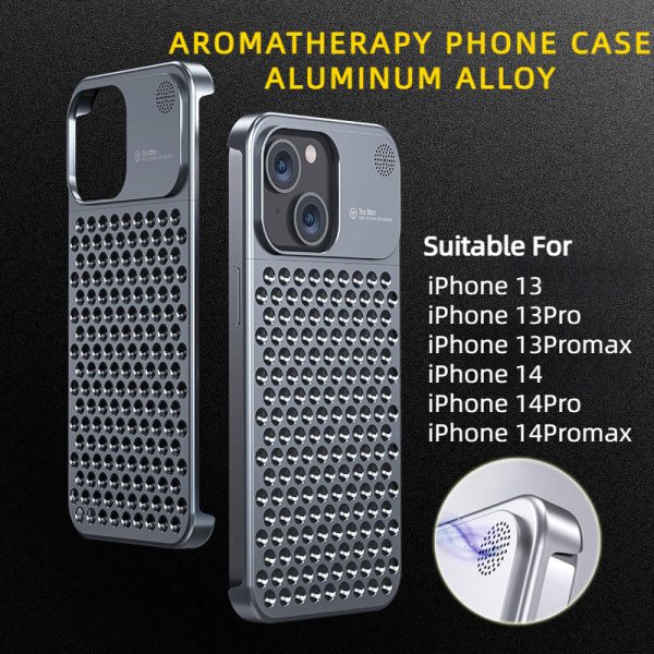 Aluminum Alloy Phone Case Hollow Heat Dissipation Anti-Fall Full Body Shockproof