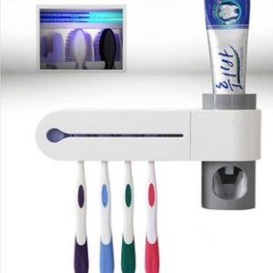 2-In-1 Uv Disinfection Toothbrush Holder Automatic Toothpaste Holder