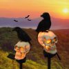 Crow Skull Solar Garden Light