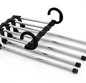 5 In 1 Wardrobe Hangers Stainless Steel Multi-Functional Pants Hangers