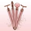 4 In 1 Vibrating Rose Quartz Face Roller