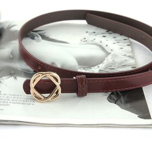 Fashion Leather Thin Belt For Women