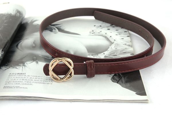 Fashion Leather Thin Belt For Women