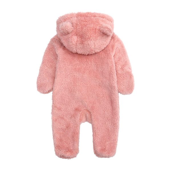 Autumn And Winter Baby Bear Hooded Jumpsuits