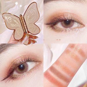 6 Colors Eyeshadow Palette Butterfly Glitter Matte Makeup Plate