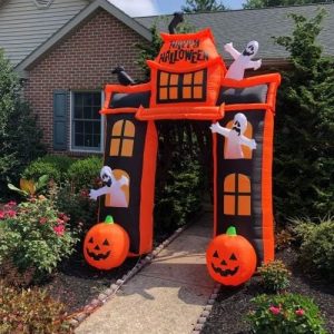 Spooky House Yard Inflatable 10' Tall |Decoration For Home/Yard/Lawn/Halloween Party