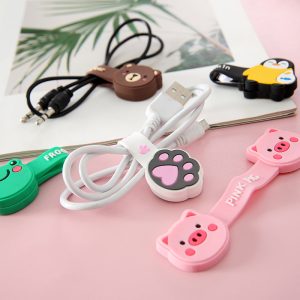 Cute Silicone Cartoon Magnetic Desktop Cable Organizer