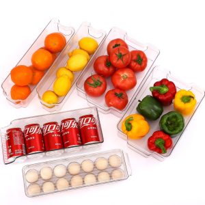 6Pcs Refrigerator Organizer Storage Set Plastic Transparent Storage Box