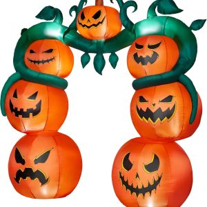 Spirit Halloween 9Ft Light-Up Jack-O'-Lantern Inflatable Archway Decoration