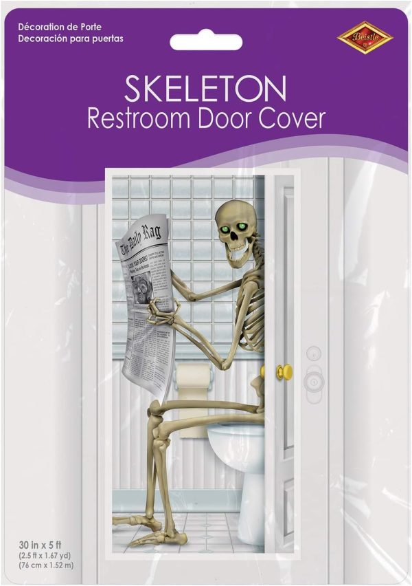 Beistle Skeleton Restroom Door Cover Party Accessory