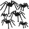 Dreampark Halloween Spider Decorations, 6 Pcs Realistic Hairy Spiders Set, Scary Spider Props For Indoor, Outdoor And Yard Creepy Decor (6 Different Sizes)