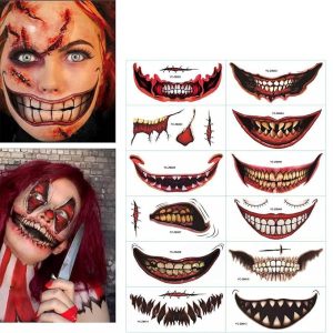 Halloween Prank Tattoo Stickers Set Of 12 | 6 + 6