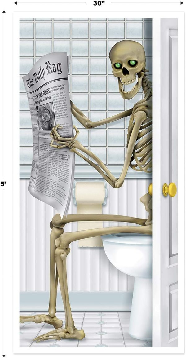 Beistle Skeleton Restroom Door Cover Party Accessory