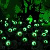 Vihose 4 Pack Solar Halloween Eyeball Lights 16 Led Eyeball Flower Halloween Decor Outdoor Swaying Firefly Black Flower With Scary Eyeball Lights For Yard Garden Pathway Halloween Decoration(Green)