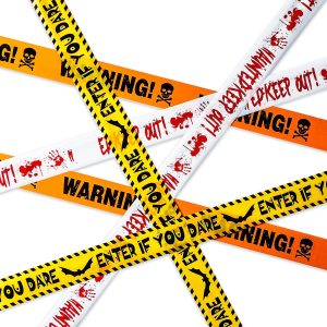 3 Pcs Halloween Fright Tape Bundle - Warning - Enter If You Dare - Haunted Keep Out, 3Inx90Ft Halloween Decoration Caution Tape For Haunted Houses, Danger, Beware And Attention