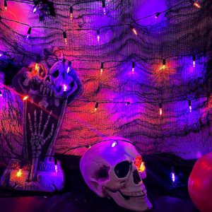 4 Pack Purple And Orange Halloween Lights Battery Operated With Timer, Total 200Led 64Ft Waterproof Fairy String Lights, 8 Modes Twinkle Lights For Outdoor Indoor Garden Party Halloween Decoration