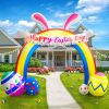 10Ft Easter Inflatables Decorations Archway With Bunny And Eggs,Built In Led Lights Blow Up Yard Decoration For Holiday Party,Indoor,Outdoor,Garden,Yard Lawn Decor