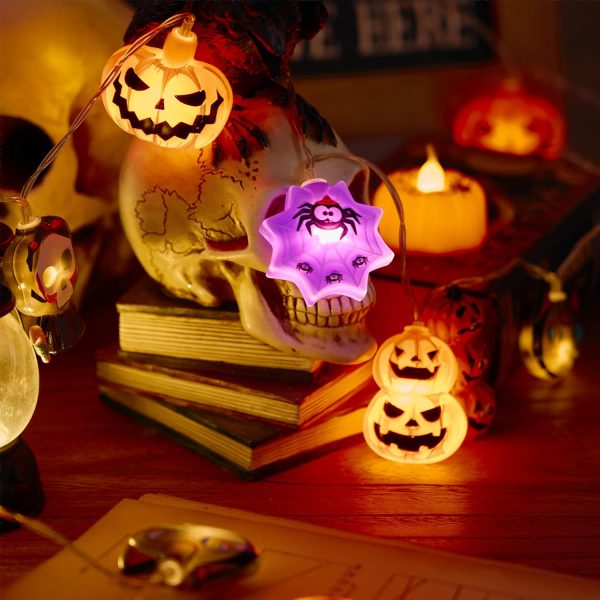 Lolstar Halloween String Lights Decorations, 20 Led Halloween Window Lights Battery Operated (Not Included) With Timer Function And 8 Flashing Modes, Window Lights For Home Halloween Party Decor