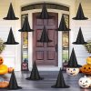 12 Pcs Halloween Witch Hats, Black Hanging Witch Hat, Witch Costume Accessories Witches Hats With 328 Ft Nylon Cord Wizard Hats Indoor Outdoor Halloween Decorations For Home Yard Porch Ceiling