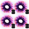 Dealbeta 4 Pack Purple Orange Halloween String Lights Battery Operated,16.4Ft 50 Led Battery Halloween String Lights 8 Light Modes Timer Function For Party Yard Patio Decoration