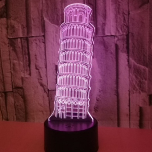 3D Nightlight Of The Leaning Tower Of Pisa