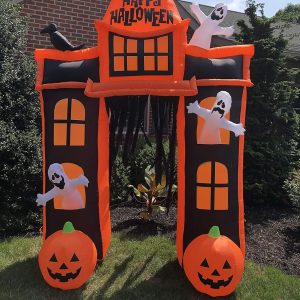 Spooky House Yard Inflatable 10' Tall |Decoration For Home/Yard/Lawn/Halloween Party