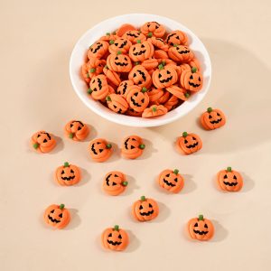 Minkin 20Pc Resin Flat-Backed Mini Halloween Pumpkin Miniatures