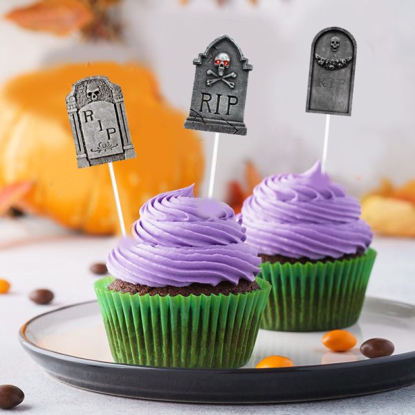 Tombcake Halloween Cupcake Toppers