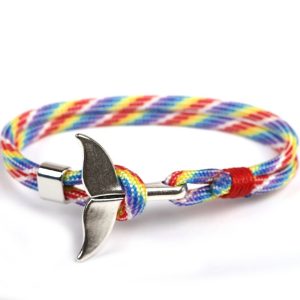 Anchor Whale Tail Umbrella Rope Couple Bracelet