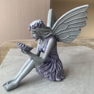 Angel Girl Statue Bouquet Flower Fairy Garden Ornament