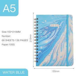 Annual Calendar A5 Coil Notebook English Book