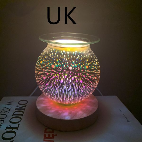 Aromatherapy Glass Night Light 3D Glass Candle Light