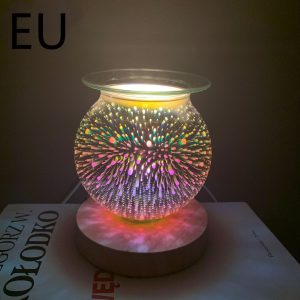 Aromatherapy Glass Night Light 3D Glass Candle Light