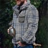 Autumn And Winter Casual Button Pocket Flannel Plush Men'S Sweater