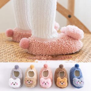 Autumn And Winter Thickened Baby Warm Floor Shoes Homewear