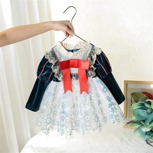 Autumn Lace Christmas Dress For Baby Girl