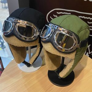 Aviator Hat Thickened Warm Ear Protection Glasses