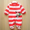 Baby Foot-Wrapped Long-Sleeved Printed One-Piece Romper