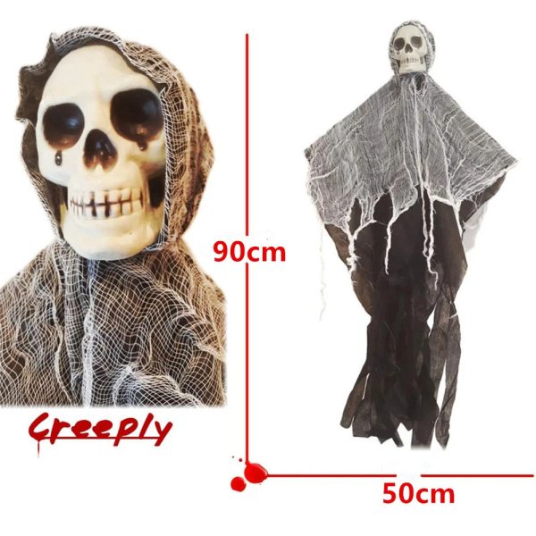 50% | Wraithskull Halloween Hanging Ghost Skull With Gauze